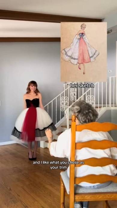 おばあちゃんが40年代にデザインした服を作る