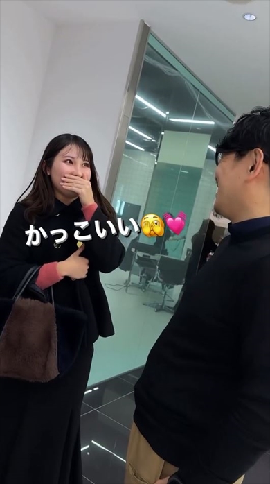 髪に無頓着な夫がカット＆パーマで大変身