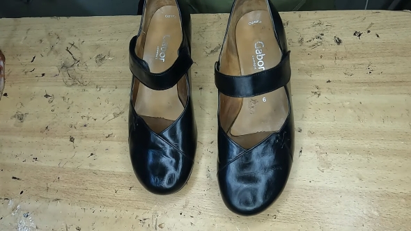 シューズの清掃が完了