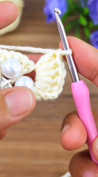 かぎ針編み 鍵 毛糸 ビーズ 編み付ける 装飾