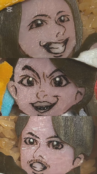 キャラ弁当の制作工程