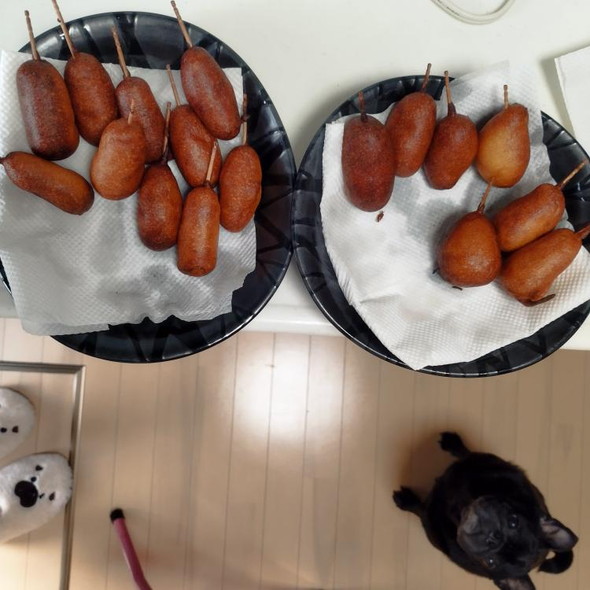 手作りアメリカンドッグ