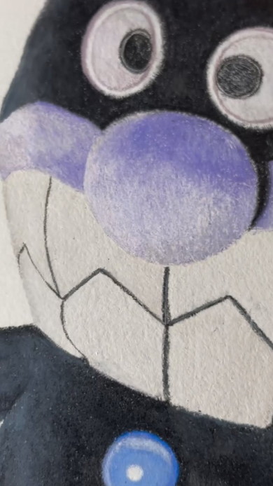 バイキンマンのぬいぐるみのような絵