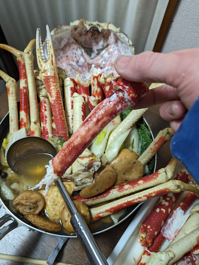 タカアシガニのカニ鍋