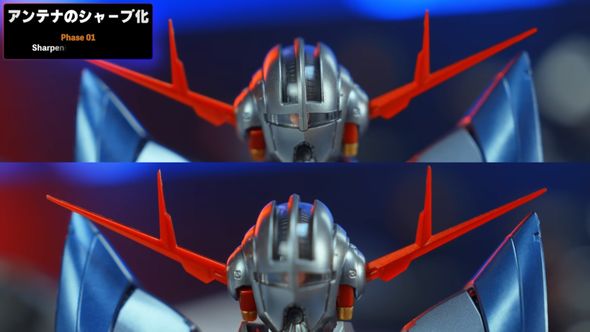 ジオングのガンプラを改造して重厚感ある仕上がりにする