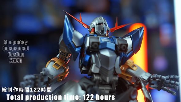 磁力で浮くジオングのガンプラ