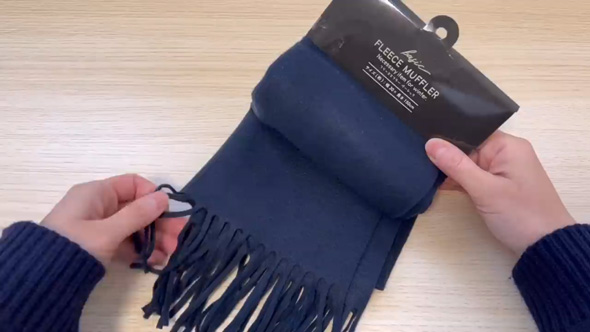 セリア 100均 マフラー リメイク 改造 フリンジ バッグ 作り方