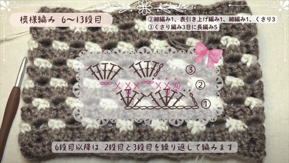 ダイソー毛糸を編んでいくと