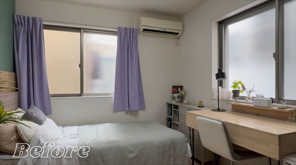 娘の部屋DIY 窓を海外風に