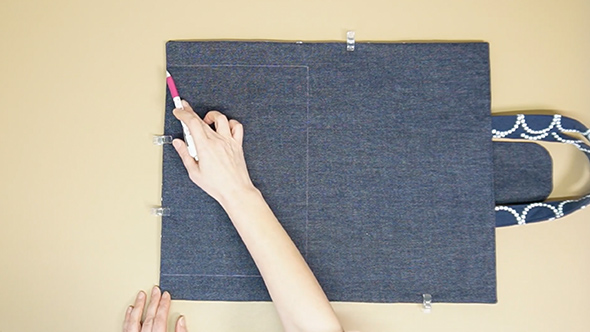 仕切り付きトートバッグの面白い作り方