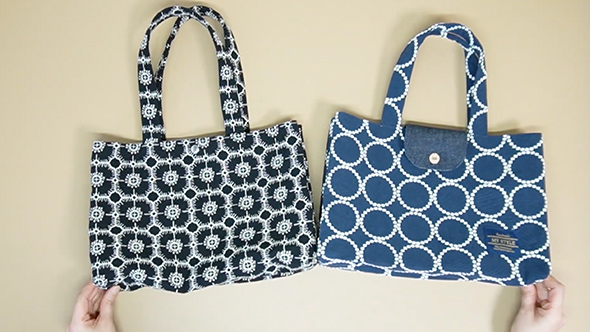 仕切り付きトートバッグの面白い作り方