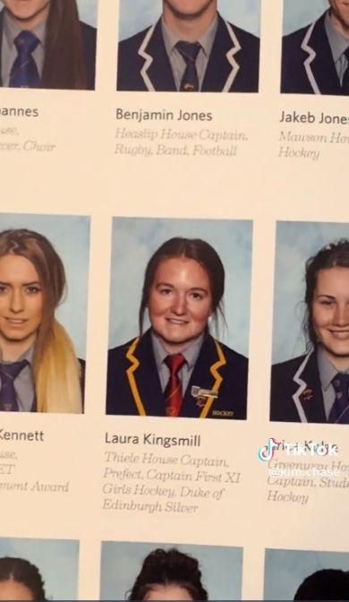 高校時代の初々しいローラ