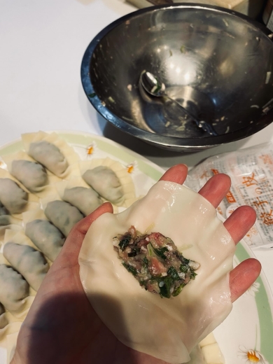 餃子の餡の量がピッタリ