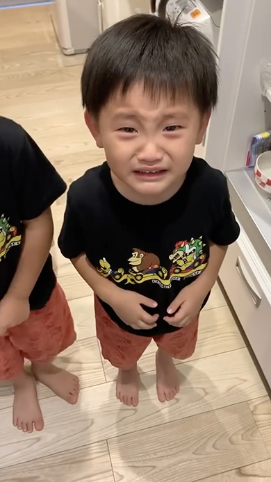 次男が号泣するまさかの理由