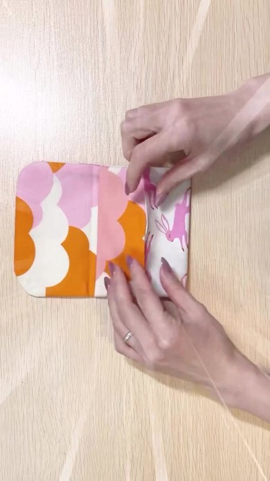 布を裏返して完成