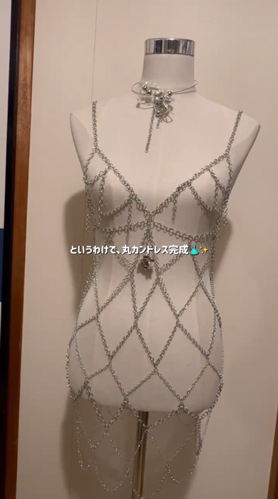 ダイソー 丸カン ドレス DIY 制作 ハンドメイド