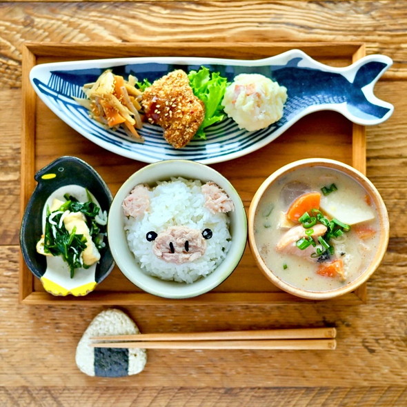 息子の朝ごはん写真