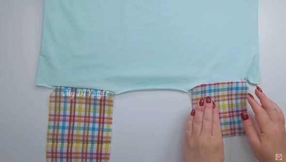 短いTシャツを長くリメイク