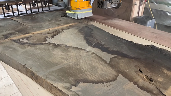 機械をかけはじめたところ