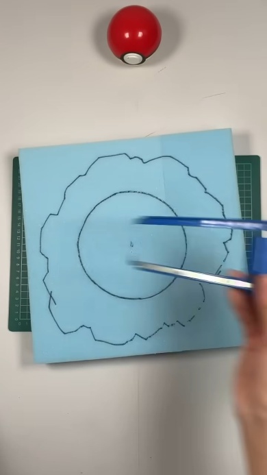 ドーナツ状に切り出し