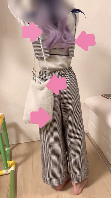 ほぼ100均材料で作った全身コーデ