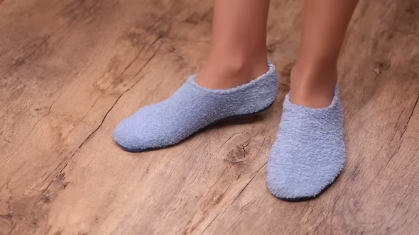 タオル地のスリッパの完成