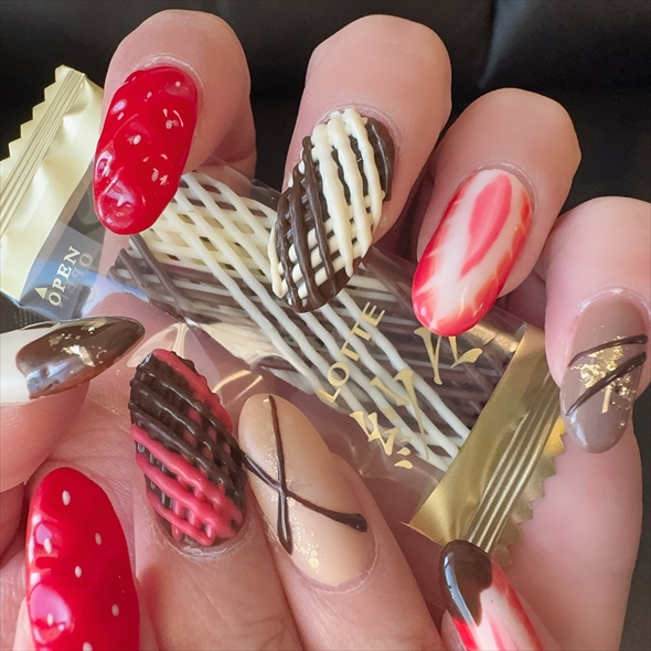 おいしそうなチョコネイル