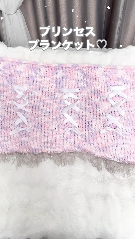 指編みでブランケット