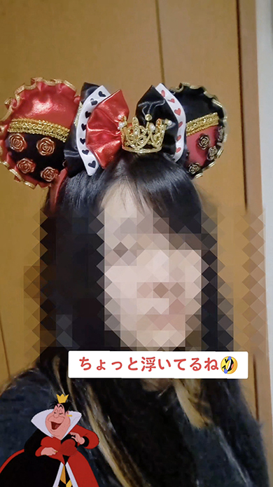 「ハートの女王」のカチューシャ制作