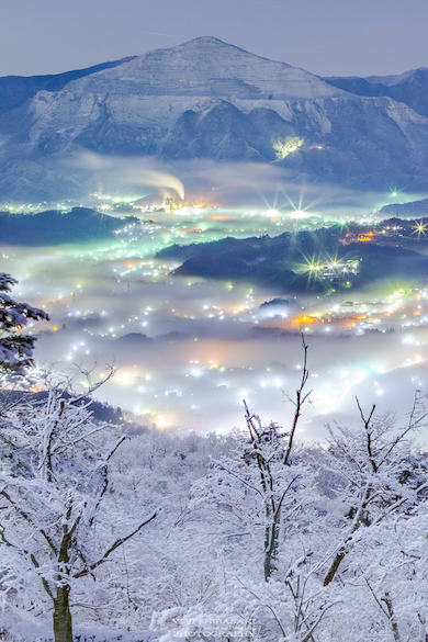大雪の日の秩父雲海