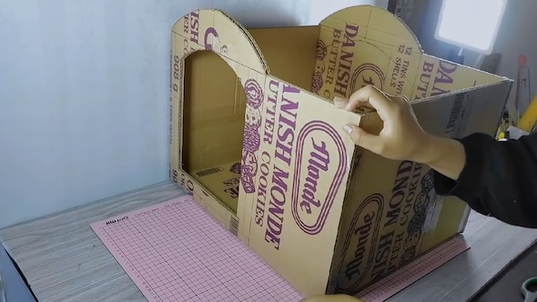 段ボールで猫ハウスDIY