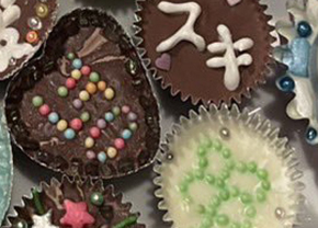 すごい量のバレンタインチョコ