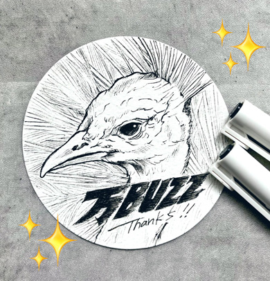 クジャクのイラスト