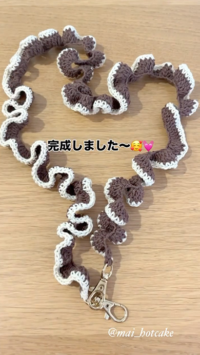 フリルスマホショルダーの編み方