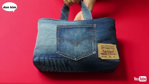 DIY トートバッグ 古着 シャツ ジーンズ 活用 作り方 メイキング