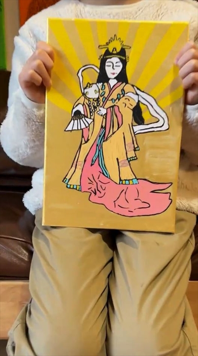 10歳アーティストが天照大神を描いたら