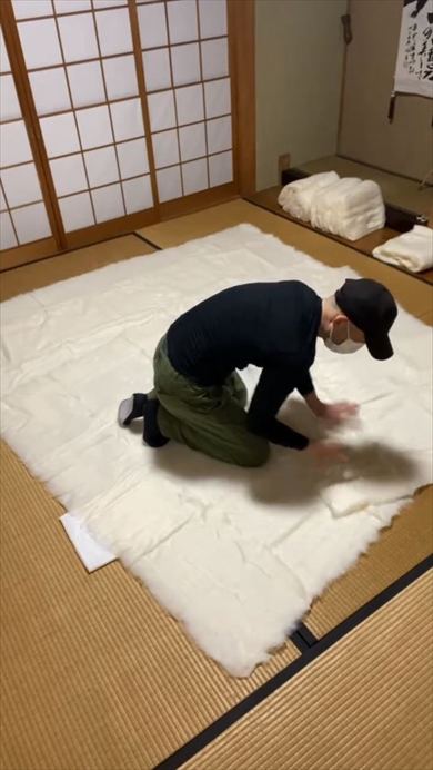 布団職人による夜着作り