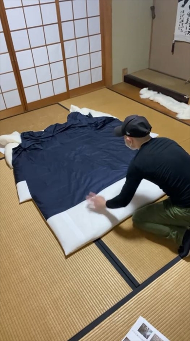 布団職人による夜着作り