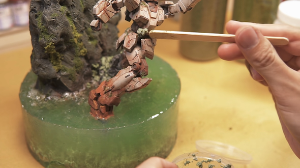 ボディに苔を付ける