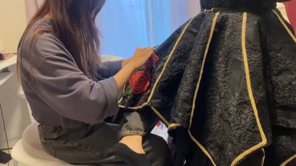 友人の結婚式用ドレスを制作