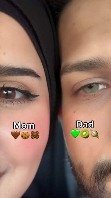 茶色のママと緑色のパパ