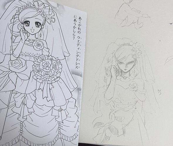 塗り絵の模写がまさかの結果に