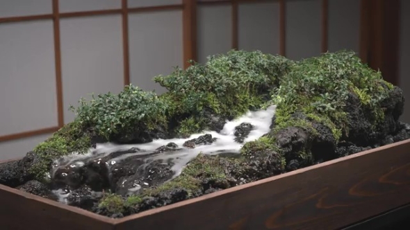 完成した滝の画像