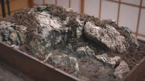 滝の土台を作る画像