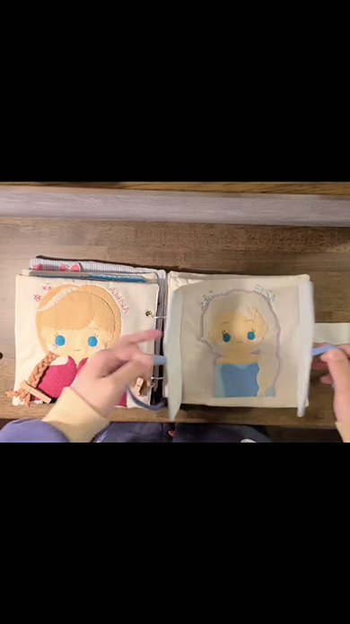 娘のためにママが作ったディズニー布絵本