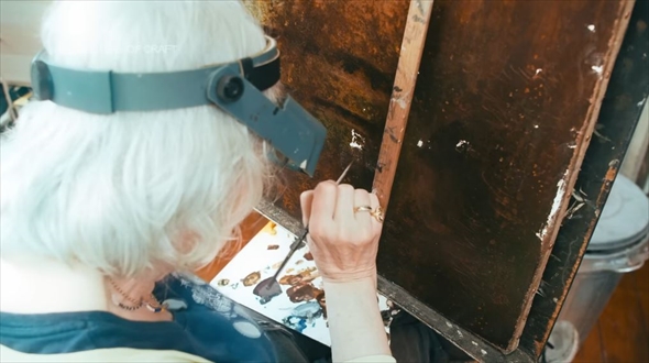 プロによる油絵の修復