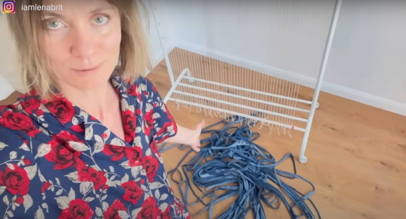 ジーンズで作る敷物