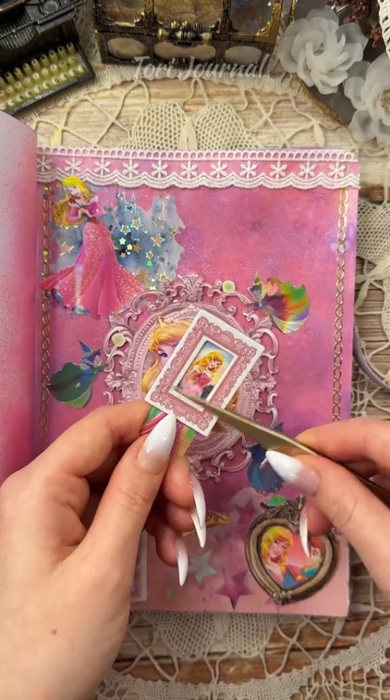 眠れる森の美女 オーロラ姫 コラージュ アート ジャーナル