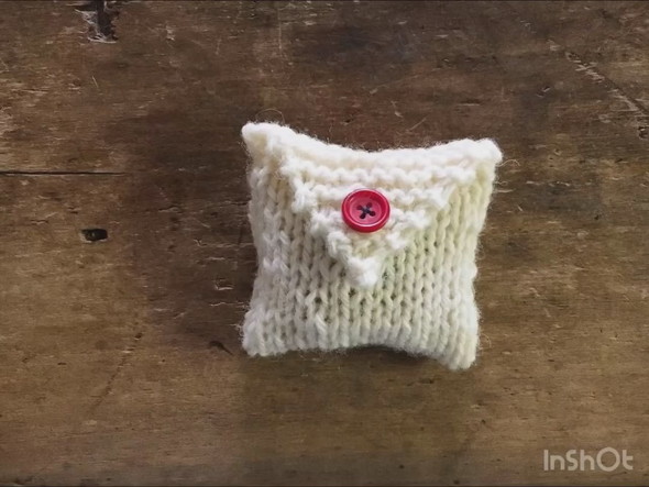 目薬ポーチの編み物