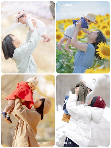 四季の赤ちゃんとママさん